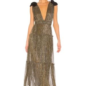 Sabina Musayev Ray Dress - Gold